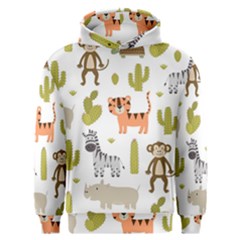 Cute Safari Animals Seamless Pattern Men s Overhead Hoodie by Vaneshart