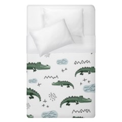 Vector Seamless Pattern With Cute Crocodiles Duvet Cover (single Size) by Vaneshart