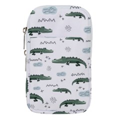 Vector Seamless Pattern With Cute Crocodiles Waist Pouch (small)