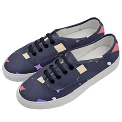 Memphis Pattern With Geometric Shapes Women s Classic Low Top Sneakers by Vaneshart