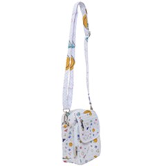 Memphis Pattern With Geometric Shapes Shoulder Strap Belt Bag