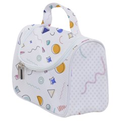 Memphis Pattern With Geometric Shapes Satchel Handbag