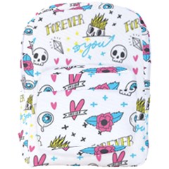 Emo Teens Doodle Seamless Full Print Backpack by Vaneshart