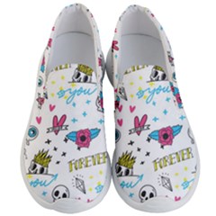 Emo Teens Doodle Seamless Men s Lightweight Slip Ons by Vaneshart