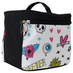 Emo Teens Doodle Seamless Make Up Travel Bag (big) by Vaneshart