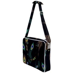 Seamless Pattern With Peacock Feather Cross Body Office Bag by Vaneshart