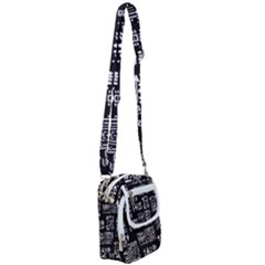 Vector Pattern Design With Tribal Elements Shoulder Strap Belt Bag