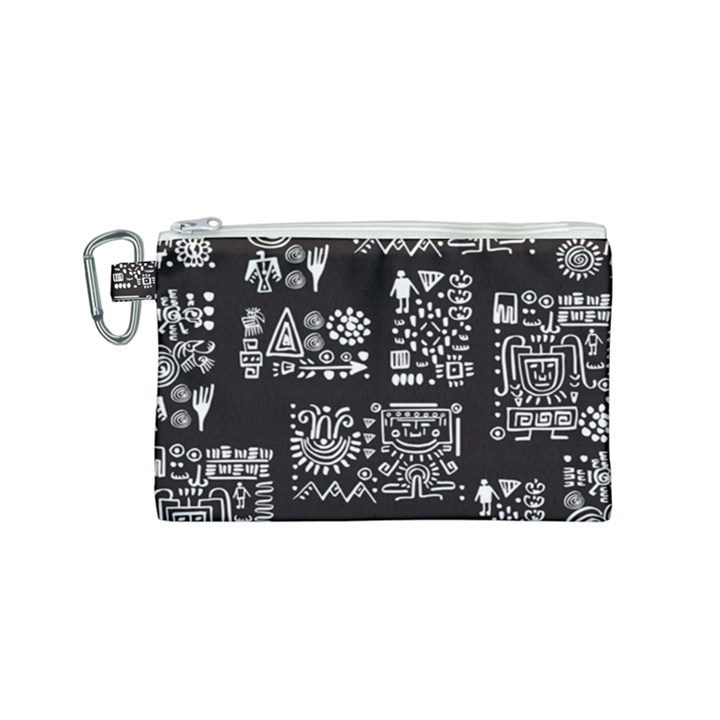 Vector Pattern Design With Tribal Elements Canvas Cosmetic Bag (Small)