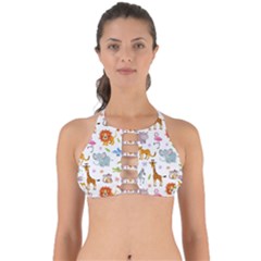 Children Seamless Wallpaper With Cute Funny Baby Savanna Animals Perfectly Cut Out Bikini Top