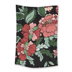 Beautiful Floral Vector Seamless Pattern Small Tapestry by Vaneshart