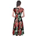 Beautiful Floral Vector Seamless Pattern Cap Sleeve Wrap Front Dress View2