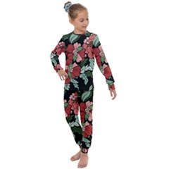 Beautiful Floral Vector Seamless Pattern Kids  Long Sleeve Set  by Vaneshart