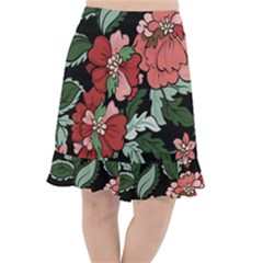 Beautiful Floral Vector Seamless Pattern Fishtail Chiffon Skirt