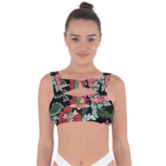 Beautiful Floral Vector Seamless Pattern Bandaged Up Bikini Top by Vaneshart