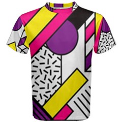 Memphis Colorful Background With Stroke Men s Cotton Tee by Vaneshart