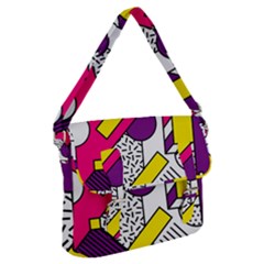 Memphis Colorful Background With Stroke Buckle Messenger Bag