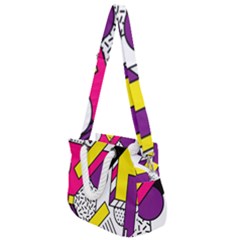 Memphis Colorful Background With Stroke Rope Handles Shoulder Strap Bag by Vaneshart