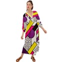 Memphis Colorful Background With Stroke Grecian Style  Maxi Dress View1