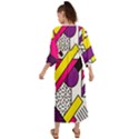 Memphis Colorful Background With Stroke Grecian Style  Maxi Dress View2