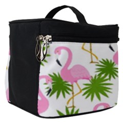 Seamless Pattern With Cute Flamingos Make Up Travel Bag (small) by Vaneshart