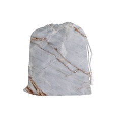 Gray Light Marble Stone Texture Background Drawstring Pouch (large) by Vaneshart