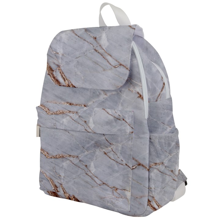 Gray Light Marble Stone Texture Background Top Flap Backpack