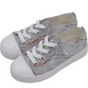 Gray Light Marble Stone Texture Background Kids  Low Top Canvas Sneakers View2