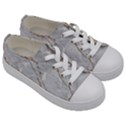 Gray Light Marble Stone Texture Background Kids  Low Top Canvas Sneakers View3