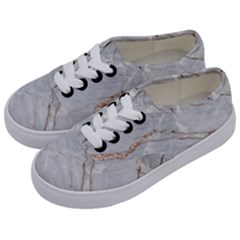 Gray Light Marble Stone Texture Background Kids  Classic Low Top Sneakers by Vaneshart