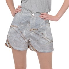 Gray Light Marble Stone Texture Background Ripstop Shorts by Vaneshart