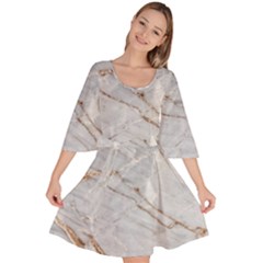 Gray Light Marble Stone Texture Background Velour Kimono Dress by Vaneshart