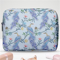 Beautiful Peacock Seamless Pattern Make Up Pouch (large) by Vaneshart