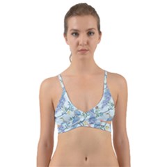 Beautiful Peacock Seamless Pattern Wrap Around Bikini Top