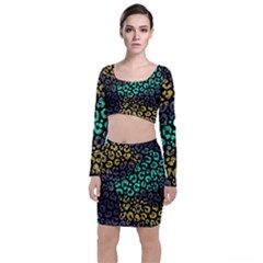 Abstract Geometric Seamless Pattern With Animal Print Top And Skirt Sets by Vaneshart