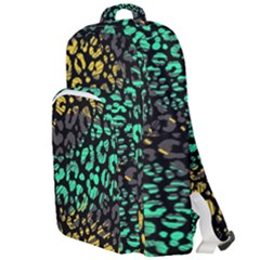 Abstract Geometric Seamless Pattern With Animal Print Double Compartment Backpack by Vaneshart