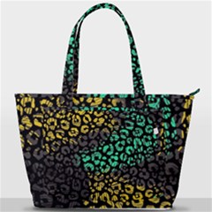 Abstract Geometric Seamless Pattern With Animal Print Back Pocket Shoulder Bag 