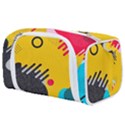 Abstract Colorful Pattern Shape Design Background Toiletries Pouch View1