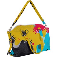 Abstract Colorful Pattern Shape Design Background Canvas Crossbody Bag by Vaneshart