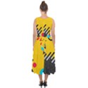 Abstract Colorful Pattern Shape Design Background Midi Tie-Back Chiffon Dress View2