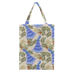 Peacock Vector Design Seamless Pattern Fabri Textile Classic Tote Bag by Vaneshart