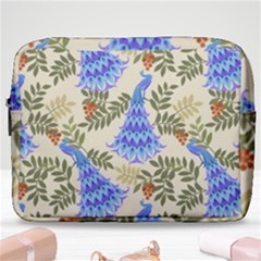 Peacock Vector Design Seamless Pattern Fabri Textile Make Up Pouch (large) by Vaneshart