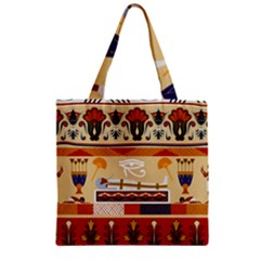 Seamless Ethnic Pattern Zipper Grocery Tote Bag by Vaneshart