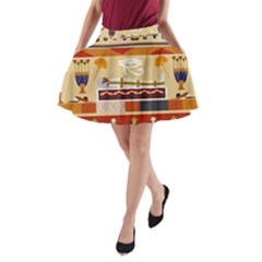 Seamless Ethnic Pattern A-line Pocket Skirt by Vaneshart