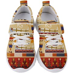 Seamless Ethnic Pattern Kids  Velcro Strap Shoes by Vaneshart