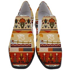 Seamless Ethnic Pattern Women Slip On Heel Loafers by Vaneshart