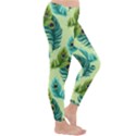 Peacock Feather Pattern Classic Winter Leggings View3