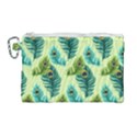 Peacock Feather Pattern Canvas Cosmetic Bag (Large) View1