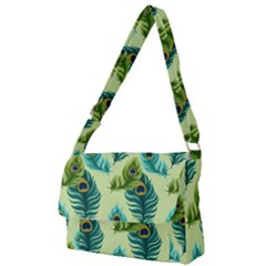 Peacock Feather Pattern Full Print Messenger Bag by Vaneshart