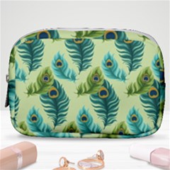 Peacock Feather Pattern Make Up Pouch (small) by Vaneshart