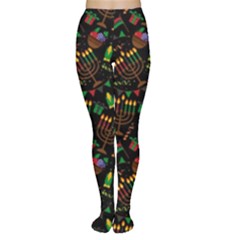 Seamless Pattern Kwanzaa With Traditional Colored Candles Tights by Vaneshart